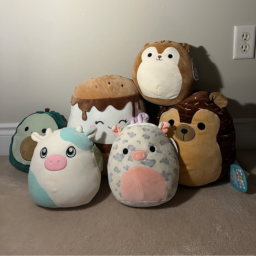 6 Piece Squishmallow Bundle Various Sizes